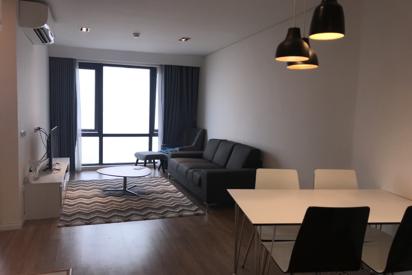 Lake view Mipec Riverside apartment for rent on high floor furnished