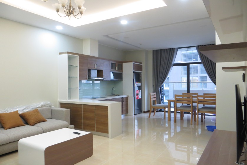 Unique 2 + 1 bedroom apartment rental in Trang An Complex furnished