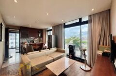 Top floor 1-bedroom apartment in Hoan Kiem for rent massive terrace