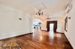 Partly furnished villa for rent in Tay Ho with swimming pool