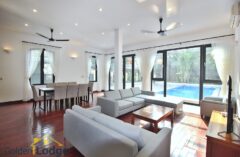 Garden and Pool villa in Tay Ho for rent on Dang Thai Mai str