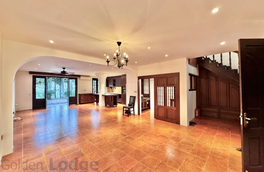 Indochinese-style house for rent in Tay Ho Westlake view 1