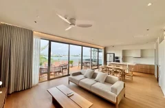 Lake view Duplex apartment  in Tay Ho for rent with private balcony