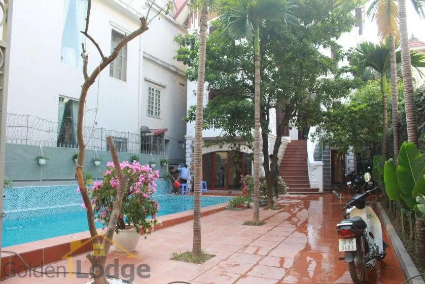 Swimming pool house in To Ngoc Van street, Tay Ho for rent 1