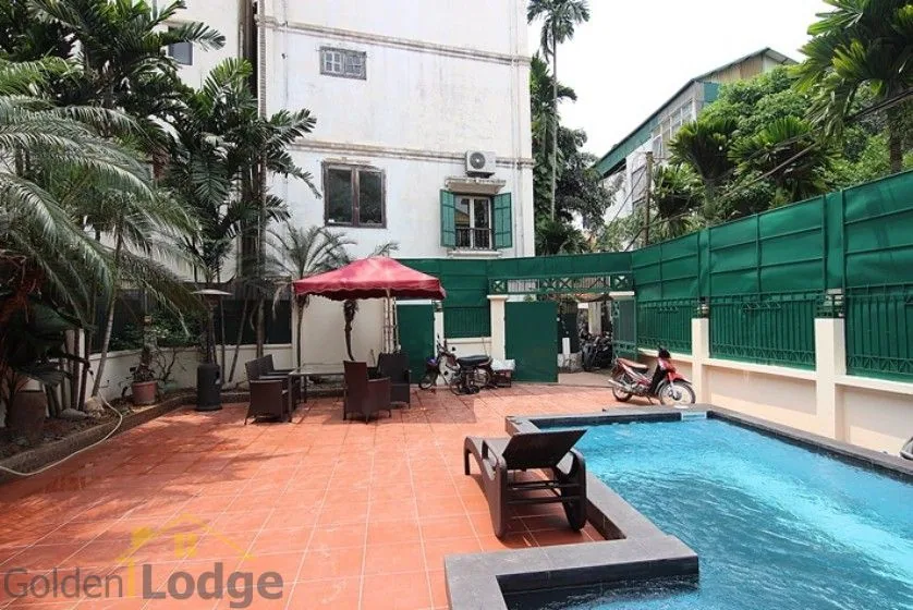 Swimming pool house in To Ngoc Van street, Tay Ho Westlake 1